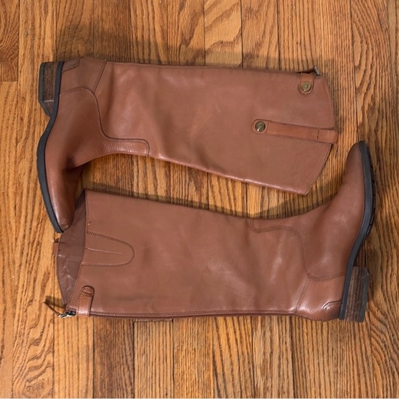 Sam Edelman Penny Brown Leather Tall Riding Boot Classic Cognac Size 7 - Picture 1 of 8
